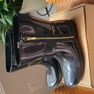 Black rain boots by Unlisted